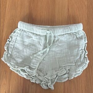 Boutchou Kids Ruffle Hem Shorts - Light Green